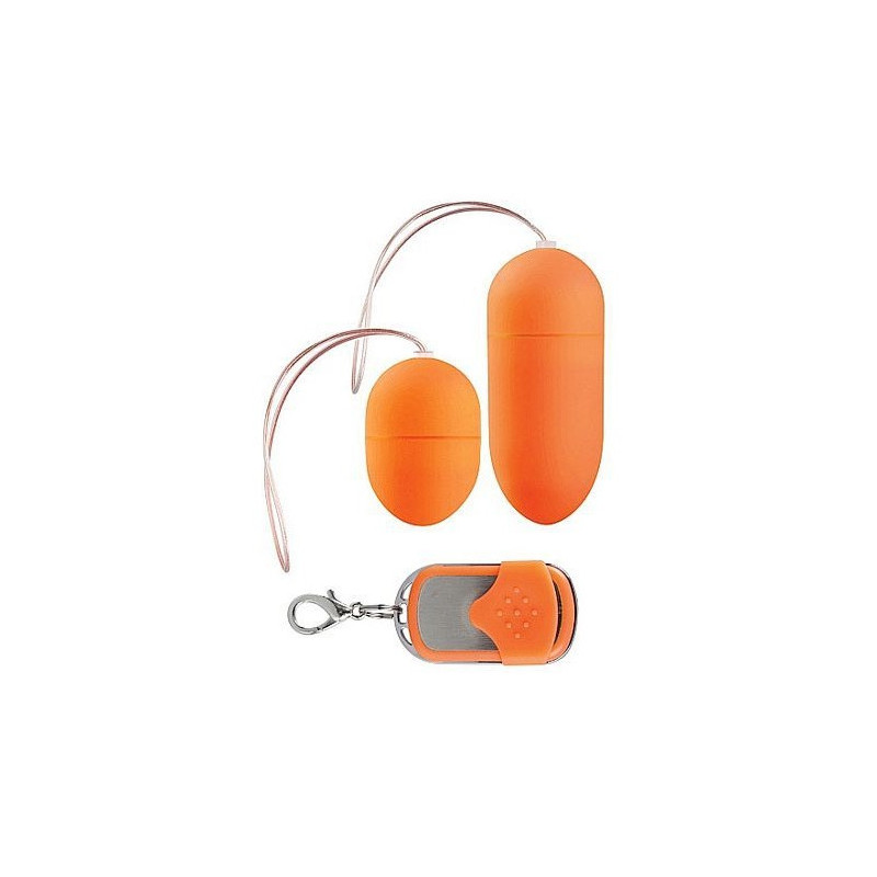 Vibrating Eggs two-pack - orange - fjernbetjent æg