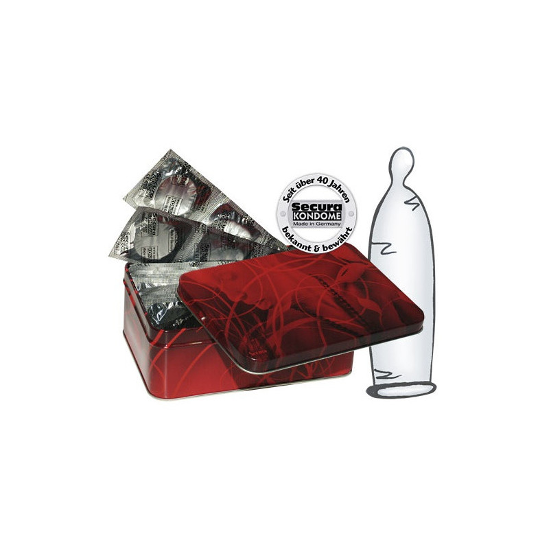 Secura transparent kondomer - 50-pak i dåse