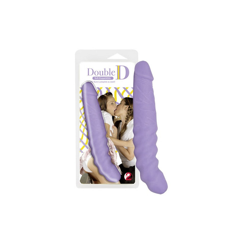 Double D soft dong - lilla - dobbelt dildo